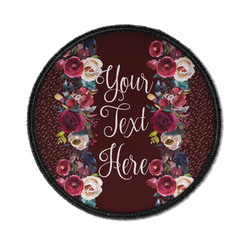 Boho Iron On Round Patch w/ Name or Text
