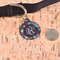 Boho Round Pet ID Tag - Large - In Context