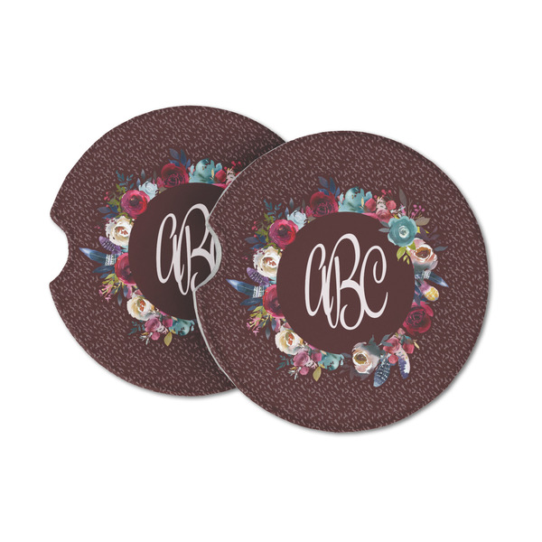 Custom Boho Sandstone Car Coasters (Personalized)