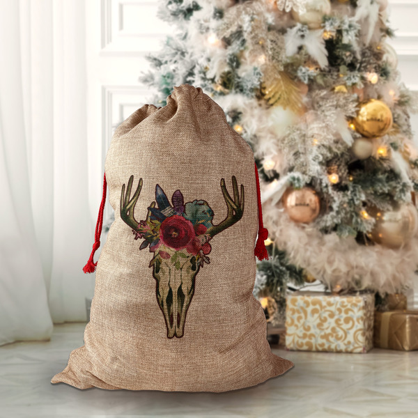 Boho Santa Bag - Front (stuffed)