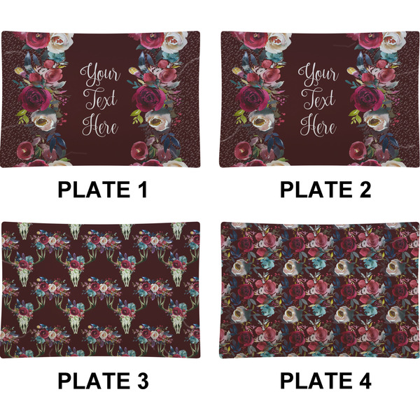 Boho Set of Rectangular Appetizer / Dessert Plates (Approval)