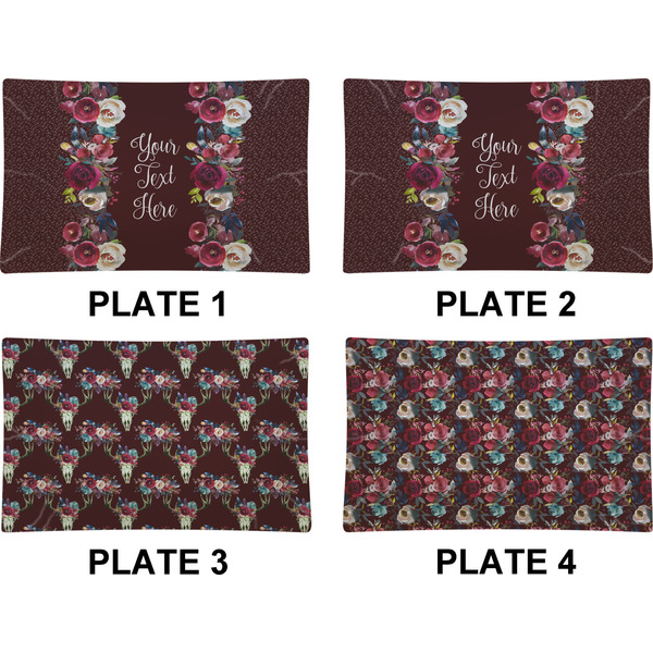 Boho Set of Rectangular Dinner Plates (Approval)