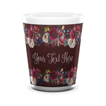 Boho Ceramic Shot Glass - 1.5 oz - White - Set of 4 (Personalized)