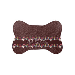 Boho Bone Shaped Dog Food Mat (Small) (Personalized)