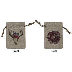 Boho Small Burlap Gift Bag - Front & Back (Personalized)
