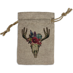 Boho Small Burlap Gift Bag - Front