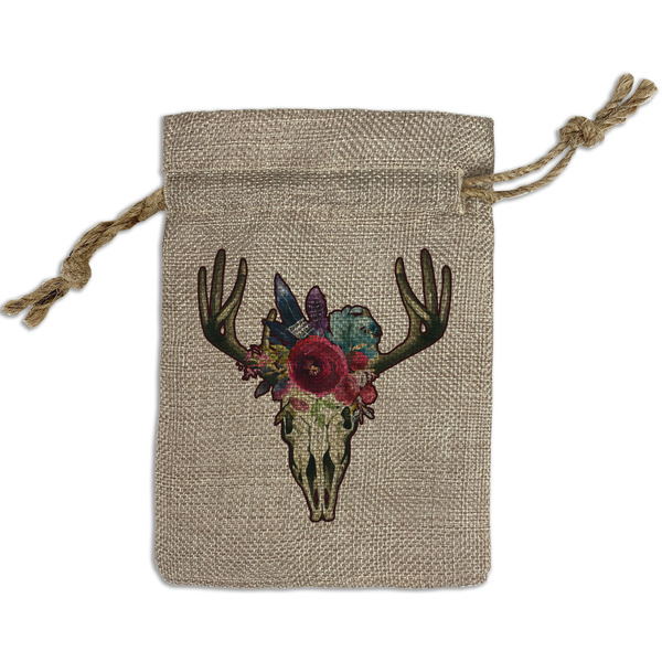 Boho Small Burlap Gift Bag - Front