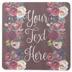 Boho Square Rubber Backed Coaster (Personalized)