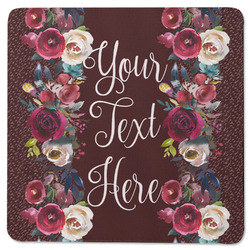 Boho Square Rubber Backed Coaster (Personalized)