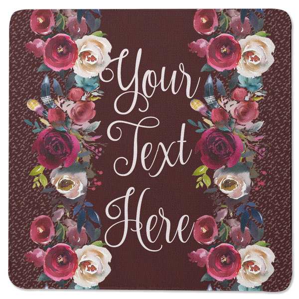 Custom Boho Square Rubber Backed Coaster (Personalized)
