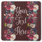 Boho Square Rubber Backed Coaster (Personalized)