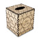 Boho Square Tissue Box Covers - Wood - Front