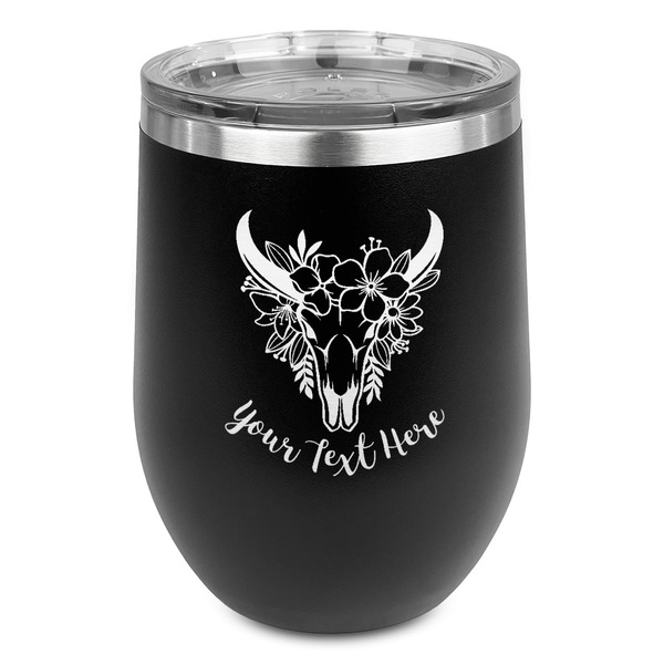 Custom Boho Stemless Stainless Steel Wine Tumbler (Personalized)