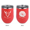 Boho Stainless Wine Tumblers - Coral - Double Sided - Approval