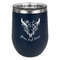 Boho Stainless Wine Tumblers - Navy - Double Sided - Front