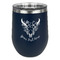 Boho Stainless Wine Tumblers - Navy - Single Sided - Front