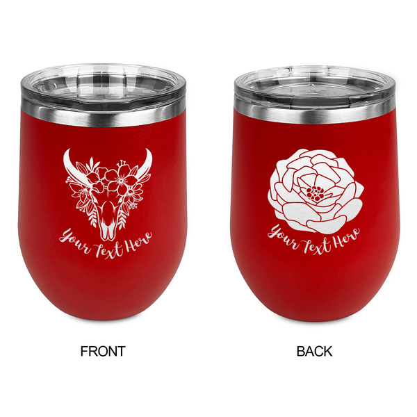 Boho Stainless Wine Tumblers - Red - Double Sided - Approval