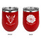 Boho Stainless Wine Tumblers - Red - Double Sided - Approval