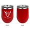 Boho Stainless Wine Tumblers - Red - Single Sided - Approval