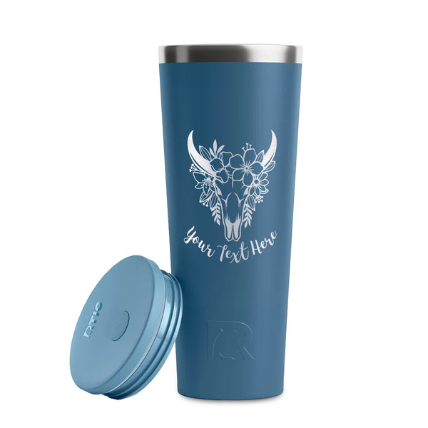 Boho Steel Blue RTIC Everyday Tumbler - 28 oz. - Lid Off