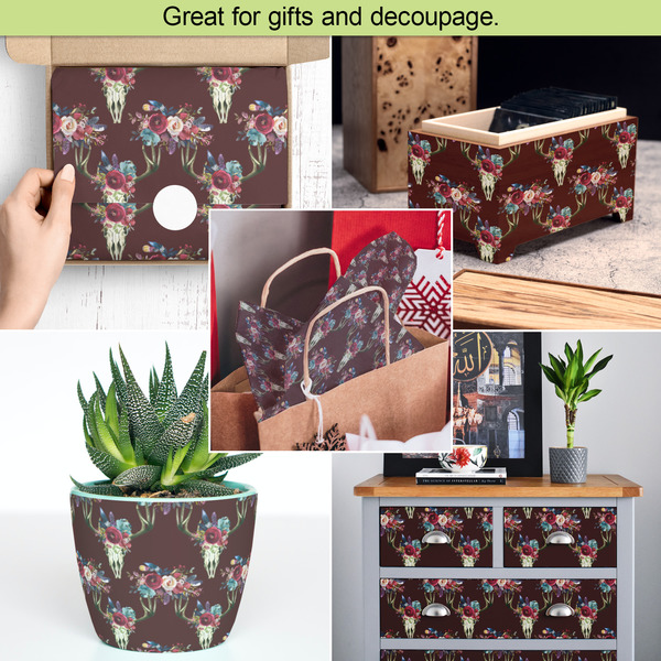 Boho Tissue Paper - In Use Collage