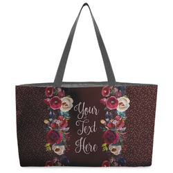 Boho Beach Totes Bag - w/ Black Handles (Personalized)