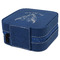 Boho Travel Jewelry Boxes - Leather - Navy Blue - View from Rear