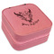 Boho Travel Jewelry Boxes - Pink Leather (Personalized)
