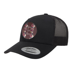 Boho Trucker Hat - Black (Personalized)
