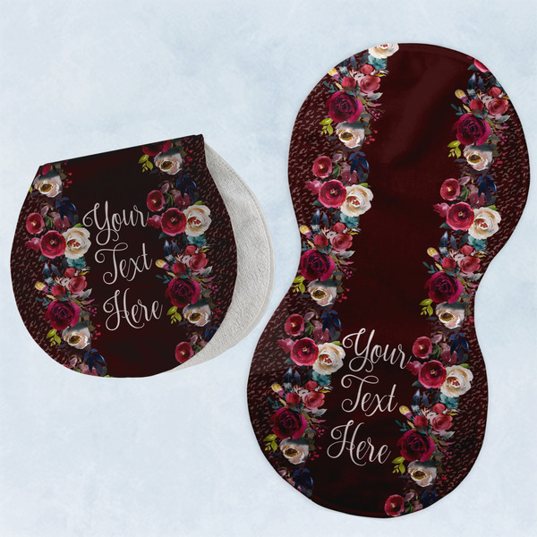 Custom Boho Burp Pads - Velour - Set of 2 w/ Name or Text