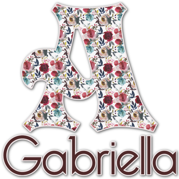 Custom Boho Name & Initial Decal - Up to 9"x9" (Personalized)