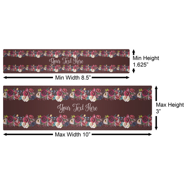 Boho Water Bottle Labels w/ Dimensions