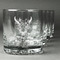 Boho Whiskey Glasses Set of 4 - Engraved Front