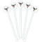 Boho White Plastic 5.5" Stir Stick - Fan View