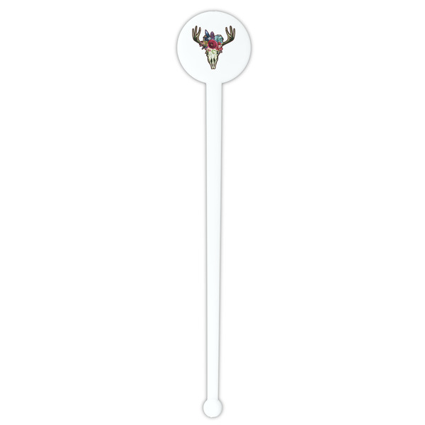 Boho White Plastic 7" Stir Stick - Round - Single Stick