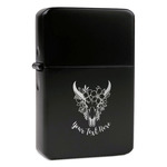 Boho Windproof Lighter - Black - Single Sided & Lid Engraved (Personalized)