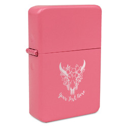 Boho Windproof Lighter - Pink - Double Sided & Lid Engraved (Personalized)