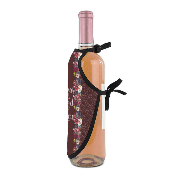 Boho Wine Bottle Apron - DETAIL WITH CLIP ON NECK
