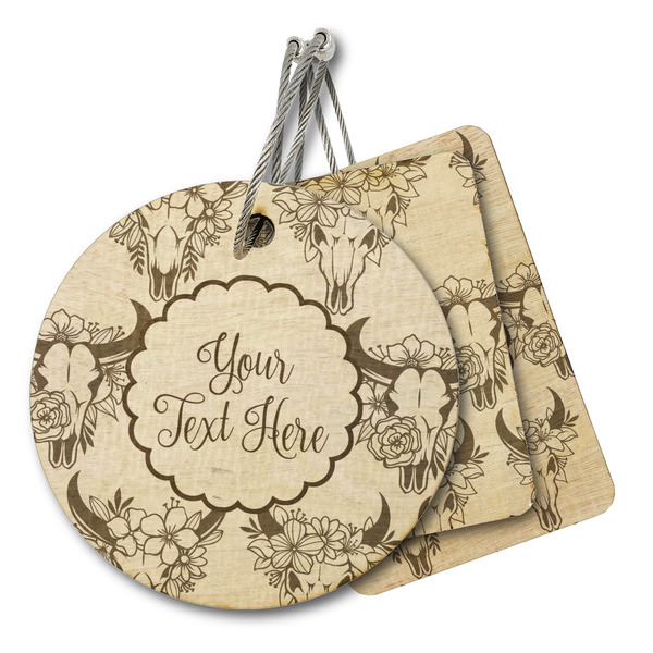 Custom Boho Wood Luggage Tag (Personalized)