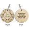 Boho Wood Luggage Tags - Round - Approval