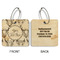 Boho Wood Luggage Tags - Square - Approval