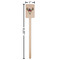 Boho Wooden 6.25" Stir Stick - Rectangular - Dimensions