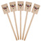 Boho Wooden 6.25" Stir Stick - Rectangular - Fan View
