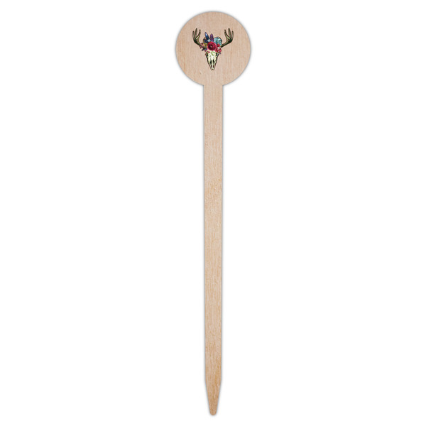 Boho Wooden 6" Food Pick - Round - Single Pick