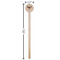 Boho Wooden 7.5" Stir Stick - Round - Dimensions