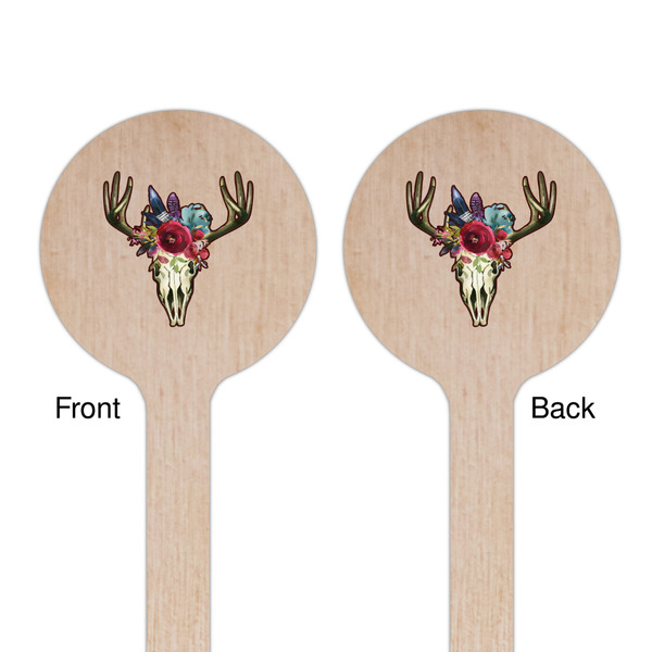 Boho Wooden 7.5" Stir Stick - Round - Double Sided - Front & Back