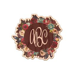Boho Genuine Maple or Cherry Wood Sticker (Personalized)