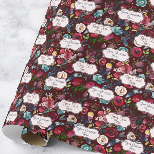 Custom Boho Wrapping Paper Roll - Large (Personalized)