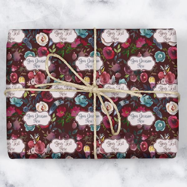 Boho Wrapping Paper Roll - Matte - Wrapped Box
