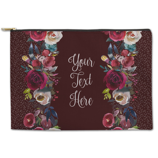 Custom Boho Zipper Pouch - Large - 12.5"x8.5" (Personalized)